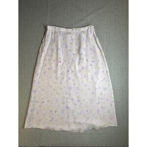Vintage Talbots Sz 12P Purple Floral Skirt Cottagecore Fairy Whimsy